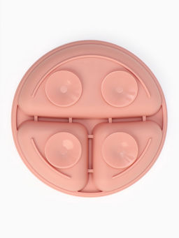 Тарелка детская секционная, 3 секции, розовый, Mum&Baby