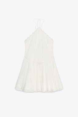 RUFFLED HALTER SHORT DRESS - Zara фото 4