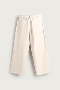 PANTAL?N FLUIDO PLIEGUES LATERALES / Crudo medio - Zara фото 11