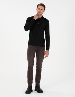 Kahverengi Slim Fit Jean Pantolon