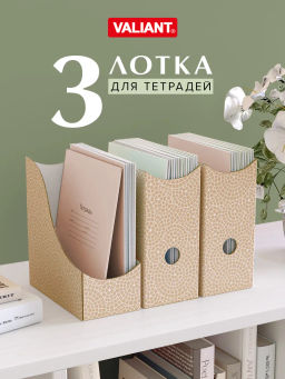 VAL OF-VP-90mono Лотки для бумаг верт., тетрадные, 19.5*18*9 см, набор 3 шт., OPUS ROMANO FLORA, шт