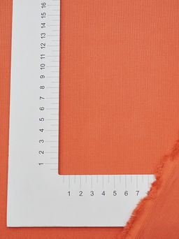 Микровельвет цв.Оранжево-коралловый, ш.1.5м, хлопок-100%, 190гр/м.кв - Купава фото 3