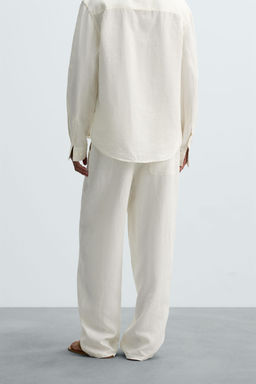 100% HEMP RELAXED FIT TROUSERS - Zara фото 21
