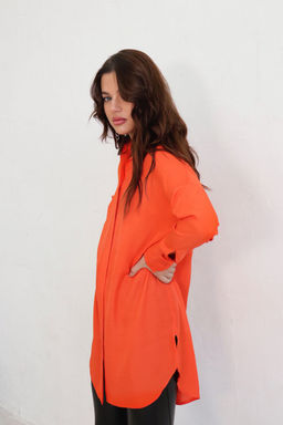 Базовая удлинённая рубашка свободного силуэта - Martichelli фото 31