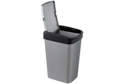 Ведро для мусора с подвижной крышкой 35 л 36*28*51 см Тандем сер.металлик/черный (модель 843558) - Elan gallery фото 7