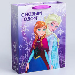 Пакет ламинированный вертикальный, 31 х 40 х 11 см С Новым годом!, Холодное сердце