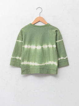 Bisiklet Yaka Uzun Kollu Batik Desenli Erkek Bebek Sweatshirt - Waikiki фото 2