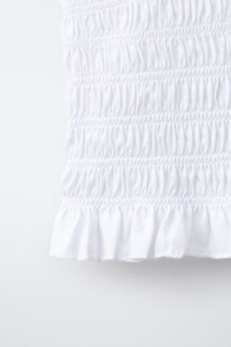 TOP NIDO DE ABEJA GOMAS / Blanco