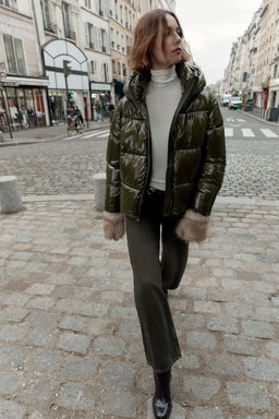 ANORAK EFECTO BRILLANTE WATER REPELLENT WINDPROOF / Khaki