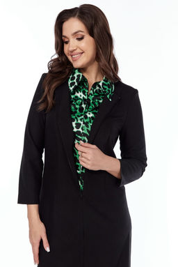 Платье VILENA 1043 черный+леопард  фото 36