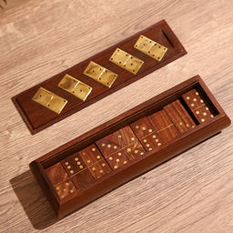 Игра настольная «Домино», 25×7.5×5 см, дерево шишам