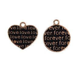 Zlatka Подвеска MFG 10 х 2 шт №31 Любовь навсегда 15 x 18, 15 x 16 мм