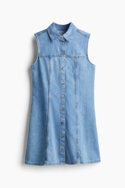 Vestido camisero en denim