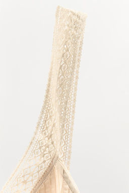 SATIN TOP WITH EMBROIDERY AND LACE TRIM - Zara фото 6