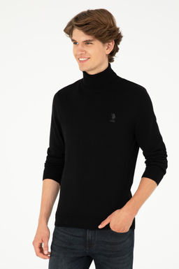 Мужской черный базовый свитер Неожиданная скидка в корзине