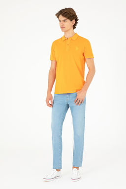 Мужская оранжевая базовая футболка - U.s. polo assn фото 4