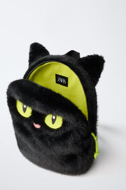 HALLOWEEN SHEEPSKIN CAT BACKPACK - Zara фото 4