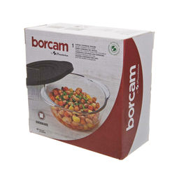 BORCAM Форма для запекания 840мл. 59133BLACK Коробка+черная Крышка арт. 59133/К/Ч