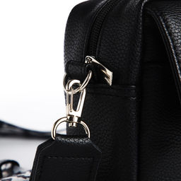 Сумка женская кросс-боди TEXTURA на молнии, 21×7×13 см, чёрная