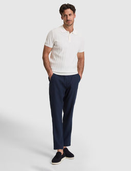 Ekru Slim Fit D__meli Polo Yaka Triko Ti__rt