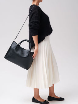 Кожаная сумка Iris DBR 31372 черный соло фото 9