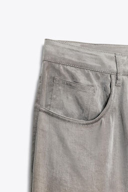ZW COLLECTION FLOWING SATIN TROUSERS - Zara фото 4