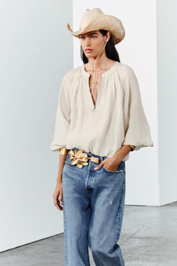 COWBOY RAFFIA HAT - Zara фото 3