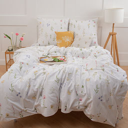 КПБ Традиция 2 спальный с европростыней, поплин, 100% хлопок, пл.110 гр./кв.м Ботанический сад Пододеяльник 177*217, простыня 217*240, наволочка 70*70 (2 шт.)  фото 5