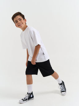 Шорты бермуды Черные 7+ - Bungly фото 4