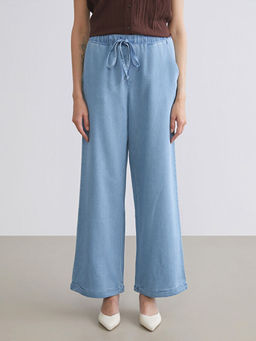 Beli Lastikli Wideleg Kad?n Jean Pantolon