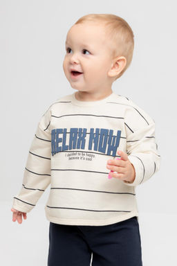 КР 302755/суровый,индиго,полоска к568 джемпер (свитшот) д/мал яс