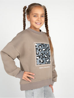 Свитшот Пятнышки детский девочка какао - София фото 5