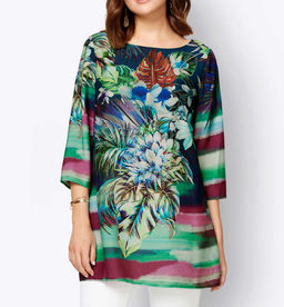 Туника, темно-синяя с рисунком - Heine фото 3