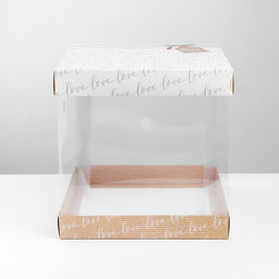 Коробка для торта, кондитерская упаковка, «Тебе», 30×30 см