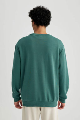 Толстовка обычного кроя с круглым вырезом и принтом - Defacto фото 3