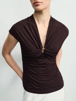 Приталенный топ из модала / Zarina фото 8