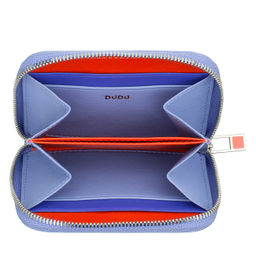 Итальянский кожаный кошелек для карт DuDu серии Hokkaido | пастельно-голубой - Dudubags фото 4