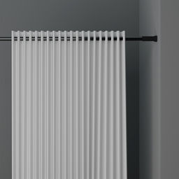 Карниз для ванной SAVANNA, телескопический, d заглушки = 3 см, d трубки = 2 см, 110-200 см, чёрный