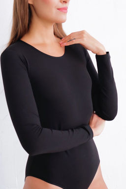 11487 Боди чёрное с длинными рукавами - Martichelli фото 6