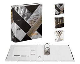 Expert Complete Регистратор ламинир. Wood&Stone 75 мм 10 шт. Trend A4 арочный механ. глянцевый гранит EC752702