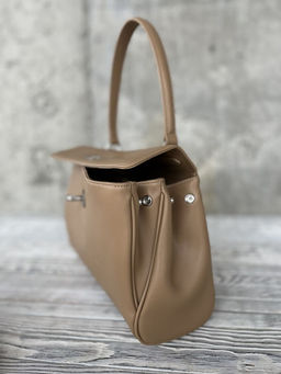 Женская кожаная сумка-портфель 8399-2 Бежевый - Sergio valentini фото 4