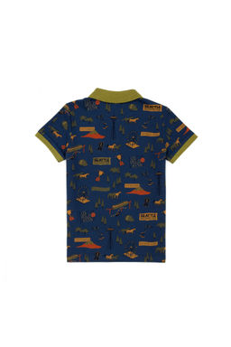 Темно-синяя футболка с воротником-поло для мальчика Неожиданная скидка в корзине - U.s. polo assn фото 2