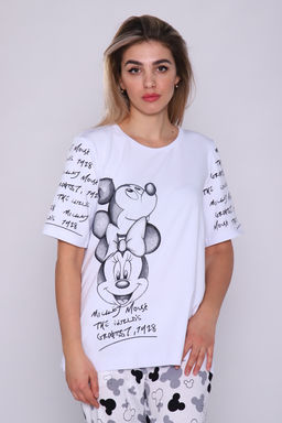 Костюм женский с брюками и футболкой 376