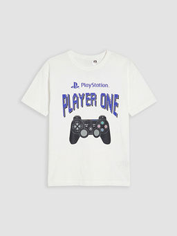 Bisiklet Yaka Playstation Bask?l? Erkek ?ocuk Ti??rt