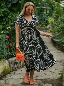 Платье 0350-2 черный нюд