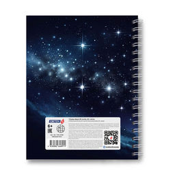 Светоч Т214 Тетрадь общая с твердой обложкой, матовая ламинация A5 80 л. на гребне 65 г/кв.м , белизна 100 % 4 шт. клетка 01562 Звёздная ночь  фото 5