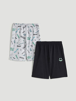 Beli Lastikli Erkek ?ocuk Pijama ?ort 2li