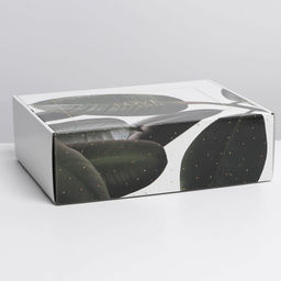 Коробка подарочная складная, упаковка, «Тропики», УФ-лак, 30.5 х 22 х 9.5 см