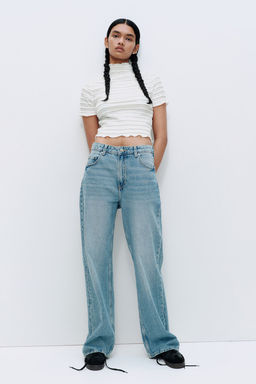 Top fruncido con detalle sobrehilado - H&m фото 3