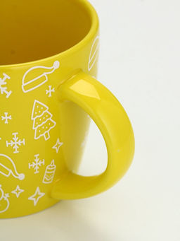 Кружка чайная новогодняя «Новый год», жёлтая, 370 мл